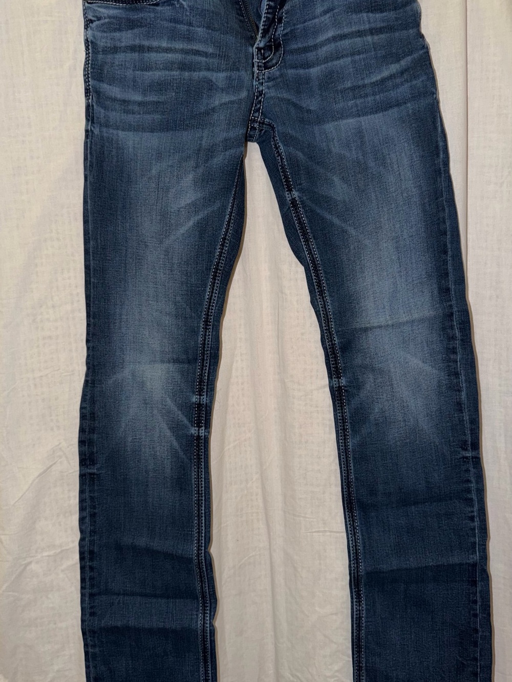 BKE Men’s JAKE Straight Jeans in Dark Blue Fade